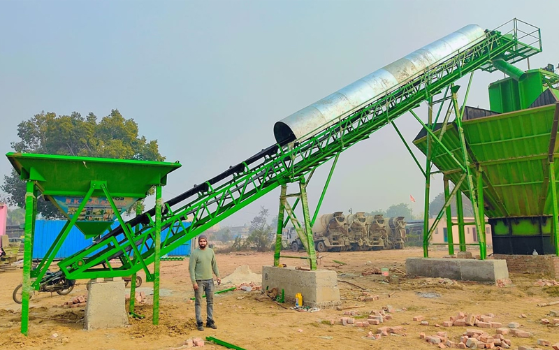 Aggregate Feeding Belt Conveyor System